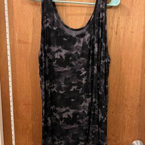 Size 2X(20/22W) - Terra & Sky - Black and Gray Ribbed Tank Top